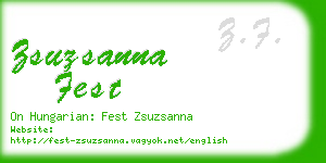 zsuzsanna fest business card